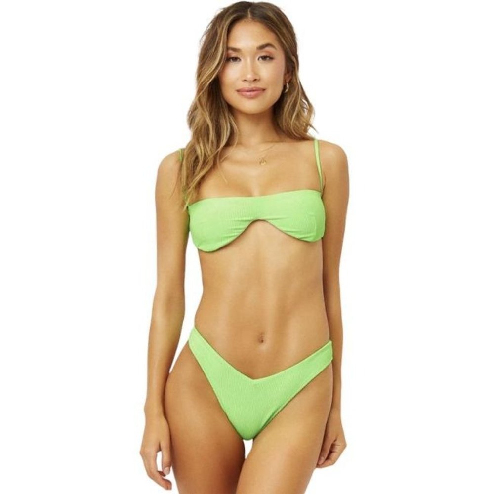 Frankies Bikinis Green Bikini Top Size L With Tags